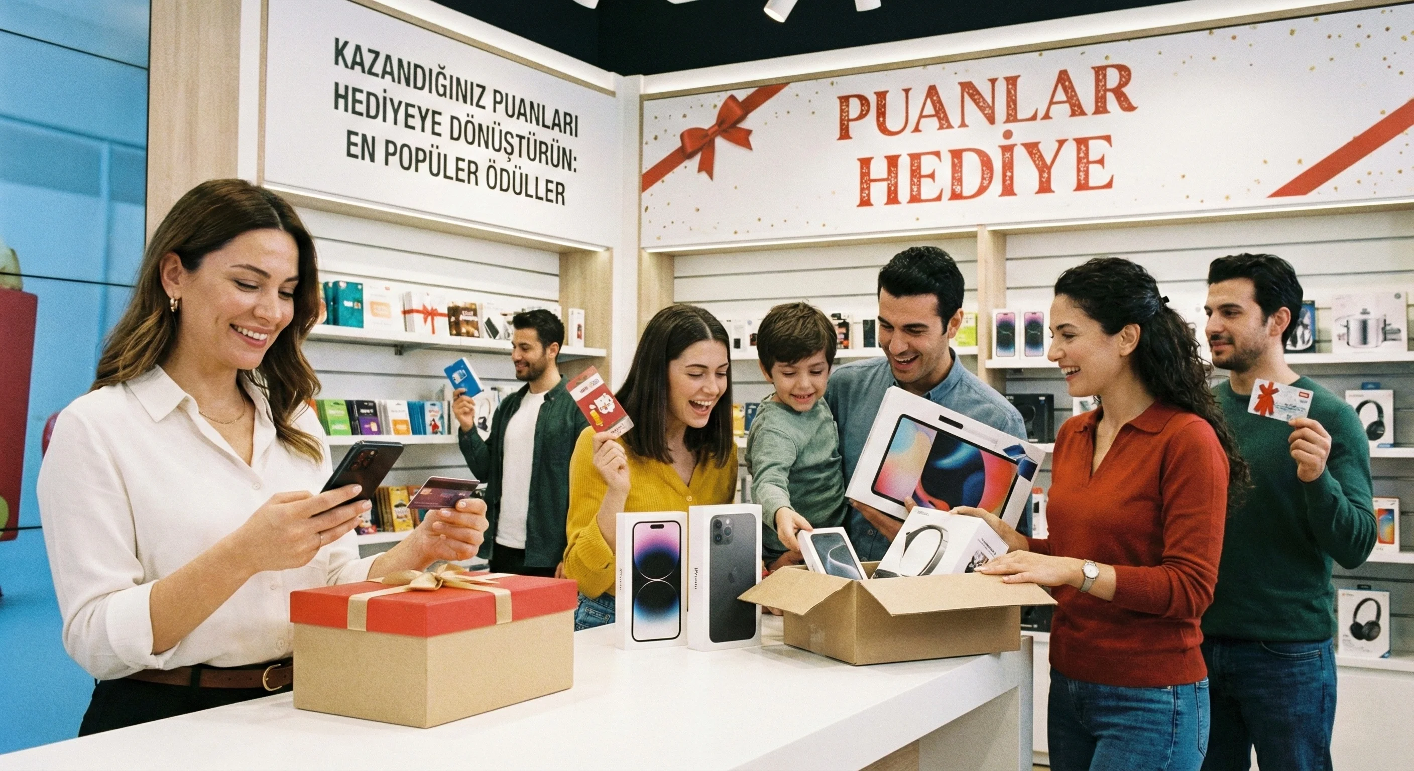 Puanlarla alınabilecek hediyeler ve ödüller